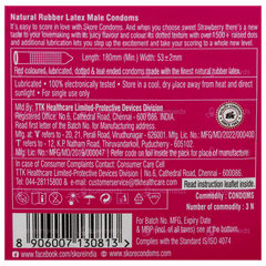 Skore Strawberry Flavoured Dotted And Coloured Condoms 3 Skore Strawberry Flavoured Dotted And Coloured Condoms 3