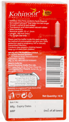 Kohinoor Pleasure Xtra Time Condoms 10