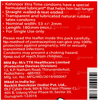 Kohinoor Pleasure Xtra Time Condoms 10