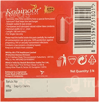 Kohinoor Xtra Time Condoms 3