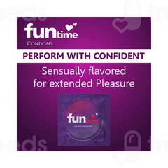 Funtime Dotted Ribbed And Contoured Black Grapes Flavour Condom Pack Of 3