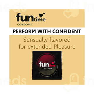 Funtime Dotted Ribbed And Contoured Vanilla Flavour Sensus Condom Pack Of 3