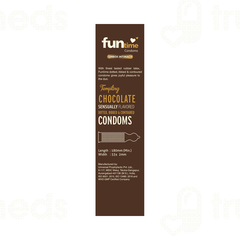 Funtime Dotted Ribbed And Contoured Tempting Chocolate Flavour Condom Pack Of 10