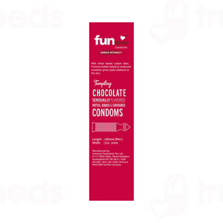 Funtime Dotted Ribbed And Contoured Juicy Cherry Flavour Condom Pack Of 10