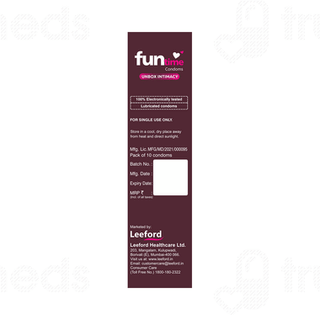 Funtime Dotted Ribbed And Contoured Hazelnut Flavour Condom Pack Of 10