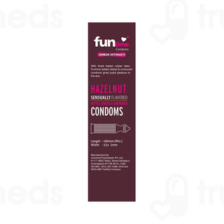 Funtime Dotted Ribbed And Contoured Hazelnut Flavour Condom Pack Of 10