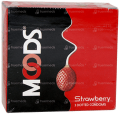Moods Strawberry Dotted Condoms 3