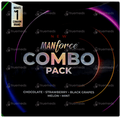 Manforce New Wild Chocolate Strawberry Black Grapes  Mint Melon Combo Pack Condoms 20