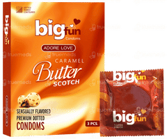 Bigfun Caramel Butterscotch Pack Of 3 Condoms
