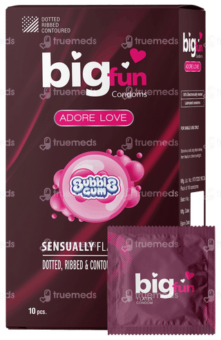 Bigfun Bubble Gum Pack Of 10 Condoms