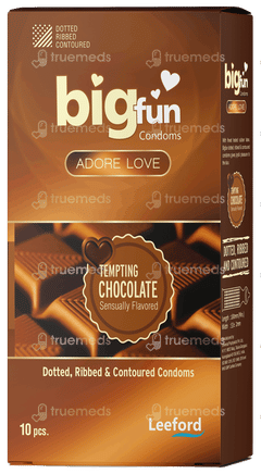 Bigfun Chocolate Flavoured Pack Of 10 Condoms Bigfun Chocolate Flavoured Pack Of 10 Condoms