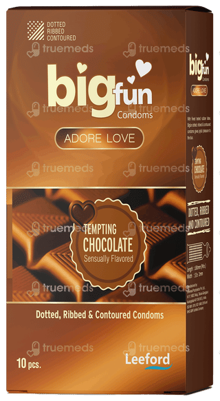 Bigfun Chocolate Flavoured Pack Of 10 Condoms