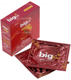 Bigfun Strawberry Flavour Pack Of 3 Condoms Bigfun Strawberry Flavour Pack Of 3 Condoms