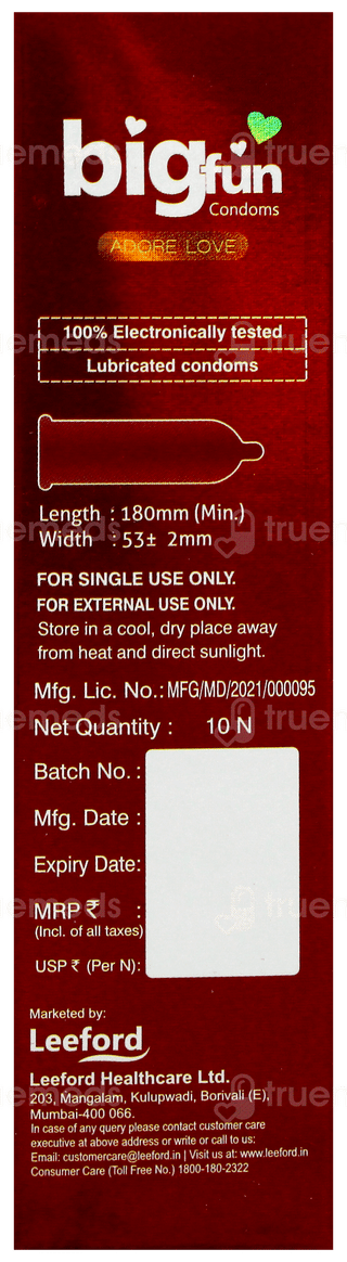 Bigfun Ultra Thin Pack Of 10 Condoms
