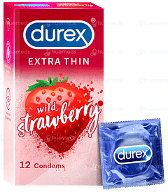 Durex Extra Thin Wild Strawberry Condoms 12 Durex Extra Thin Wild Strawberry Condoms 12