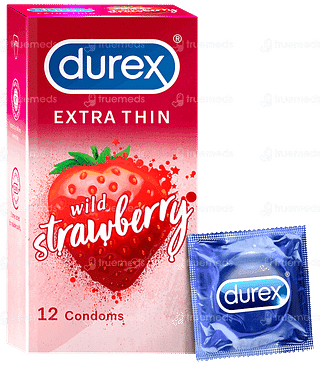 Durex Extra Thin Wild Strawberry Condoms 12