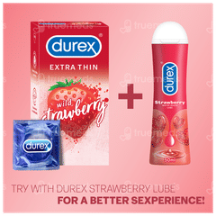 Durex Extra Thin Wild Strawberry Condoms 12 Durex Extra Thin Wild Strawberry Condoms 12