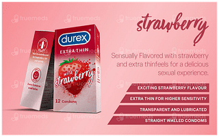 Durex Extra Thin Wild Strawberry Condoms 12
