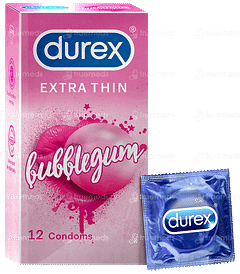 DUREX EXTRA THIN BUBBLEGUM CONDOM 12