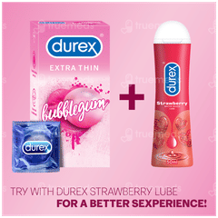Durex Extra Thin Bubblegum Condoms 12 Durex Extra Thin Bubblegum Condoms 12