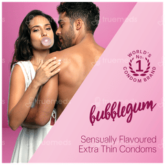 Durex Extra Thin Bubblegum Condoms 12 Durex Extra Thin Bubblegum Condoms 12