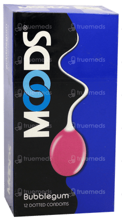 Moods Bubblegum Dotted Condoms 12 Moods Bubblegum Dotted Condoms 12