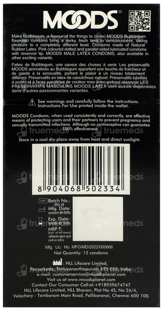 Moods Bubblegum Dotted Condoms 12
