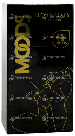Moods Hotspots 5X Pleasure Condoms 10 With 3 Moods Lube Sachet Free Moods Hotspots 5X Pleasure Condoms 10 With 3 Moods Lube Sachet Free