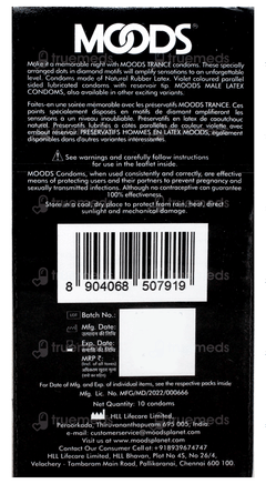 Moods Trance Amplified Sensations Dotted Condoms 10 With 3 Moods Lube Sachet Free