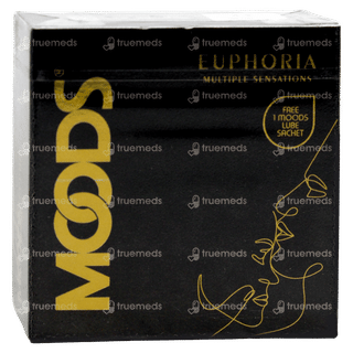 Moods Euphoria Multiple Sensations Dotted Condoms 3 With 1 Moods Lube Sachet Free