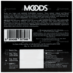 Moods Euphoria Multiple Sensations Dotted Condoms 3 With 1 Moods Lube Sachet Free
