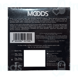 Moods Trance Amplified Sensations Condoms 3 With 1 Moods Lube Sachet Free