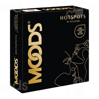 Moods Hotspots 5x Pleasure Condoms 3 With 1 Moods Lube Sachet Free