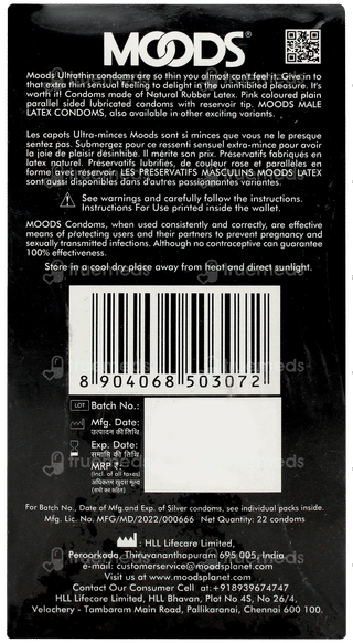 Moods Ultrathin Silver Condom 20 With 2 Free