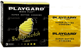 Playgard More Play+ Super Dotted Butterscotch Flavour Condoms 3