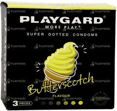 Playgard More Play+ Super Dotted Butterscotch Flavour Condoms 3