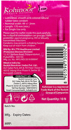 Kohinoor Pink Pleasure Condoms 10