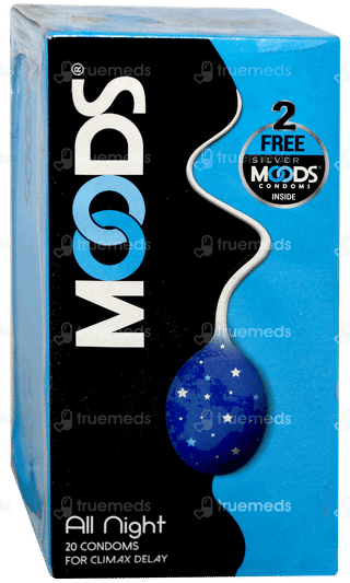 Moods All Night Silver Condoms 20 With 2 Free
