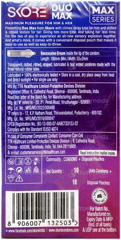 Skore Duo Max Condoms 10
