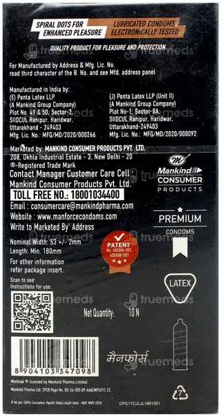 Manforce King Dots Condoms 10