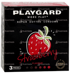Playgard More Play+ Super Dotted Strawberry Flavour Condoms 3 Playgard More Play+ Super Dotted Strawberry Flavour Condoms 3