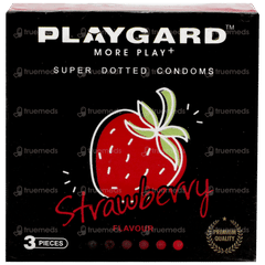 Playgard More Play+ Super Dotted Strawberry Flavour Condoms 3