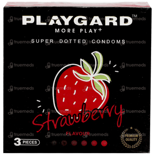 Playgard More Play+ Super Dotted Strawberry Flavour Condoms 3