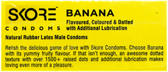 Skore Banana Flavoured With Additional Lubrication 1500+ Dots Condoms 10
