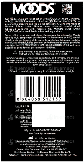 Moods All Night Climax Delay Condoms 10