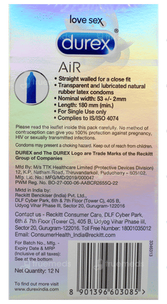 Durex Air Ultra Thin Condoms 12