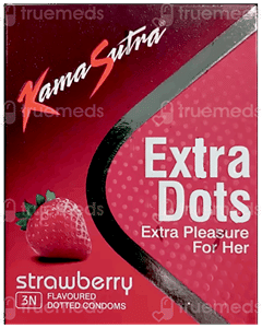 Kamasutra Extra Dots Extra Pleasure Strawberry Flavoured Dotted Condoms 3