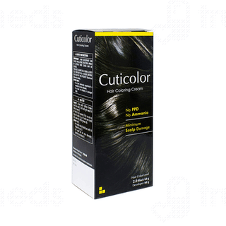 Cuticolor Black 2.0 Hair Coloring Cream 60gm