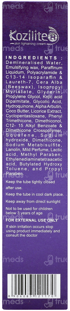 Kozilite H Skin Lightening Cream 20gm