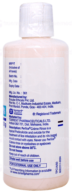 Perlice Creme Rinse Cream 120gm Perlice Creme Rinse Cream 120gm